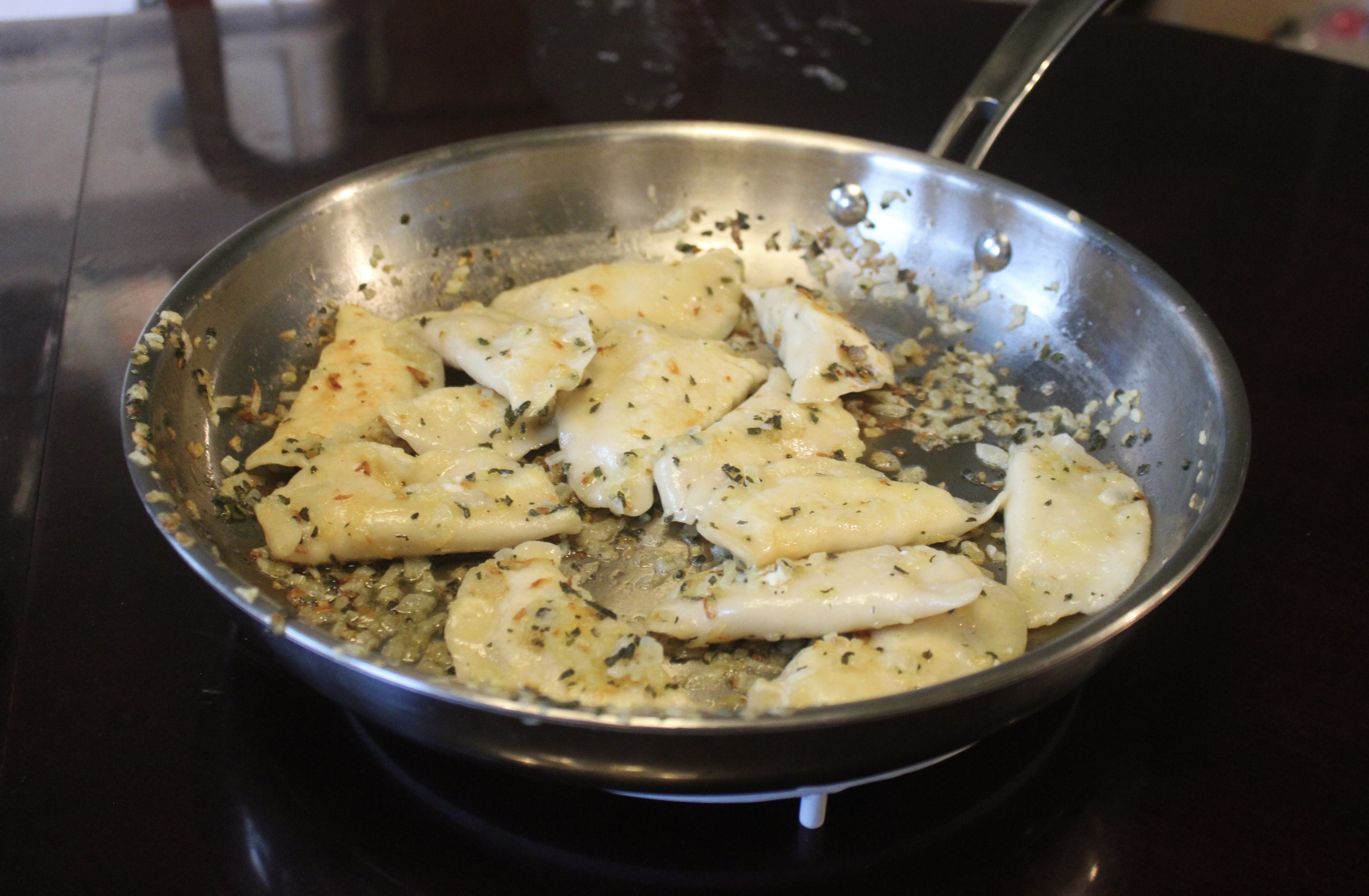 Wareniki, with sage+onion+browned butter